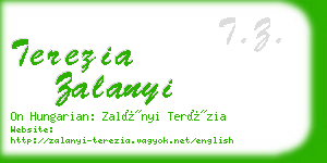 terezia zalanyi business card